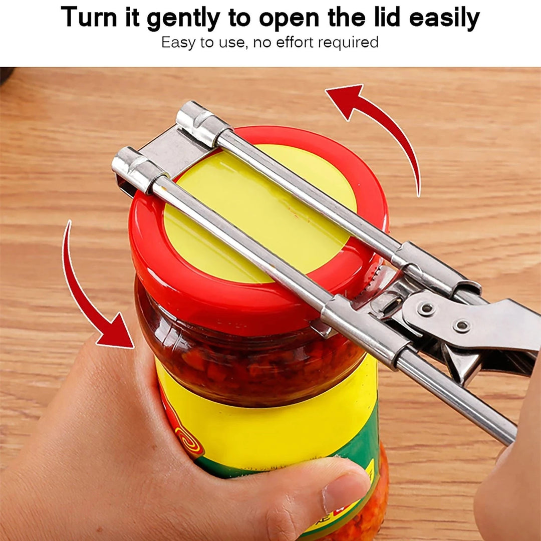 Adjustable Jar Opener Stainless Steel | Lever Action, Non-Slip Grip | Multi-Purpose Tool for Jars, Bottles, Containers 6