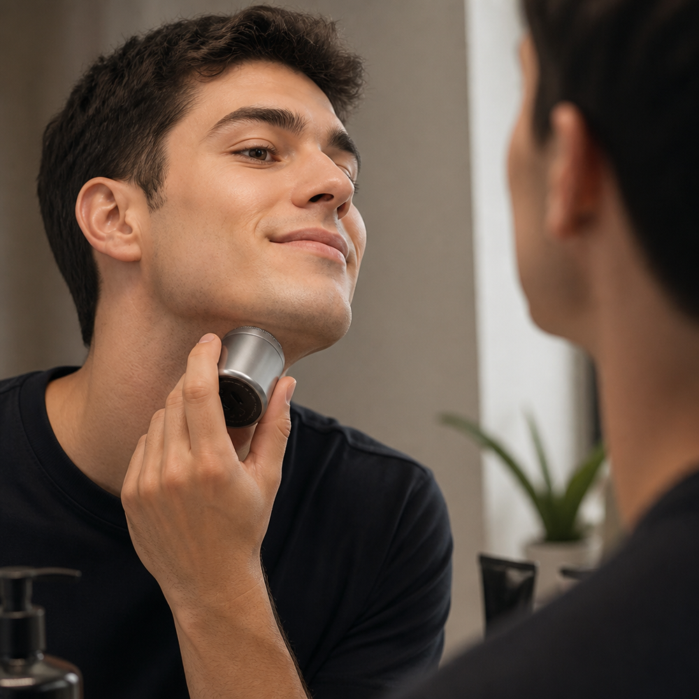 Men's Mini Electric Shaver | 8000 RPM Motor, 15-Blade 3D Floating Head | IPX7 Waterproof, Pocket-Sized Cordless Design 2