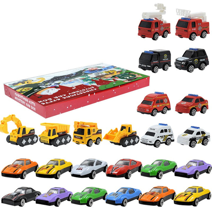 Vehicle Advent Calendar Alloy Construction Rescue Toy with Moving Parts 6