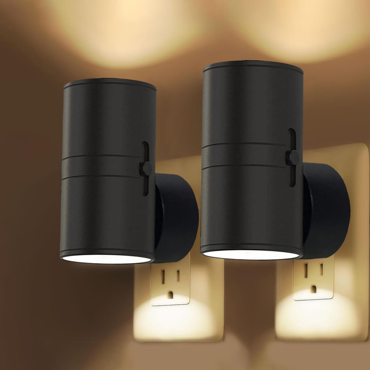 Plug-in LED Night Lamp ABS Plastic | Rotary Dial Dimmer, Warm White Glow | Compact Socket Light for Hallway, Bedroom, Bathroom 10