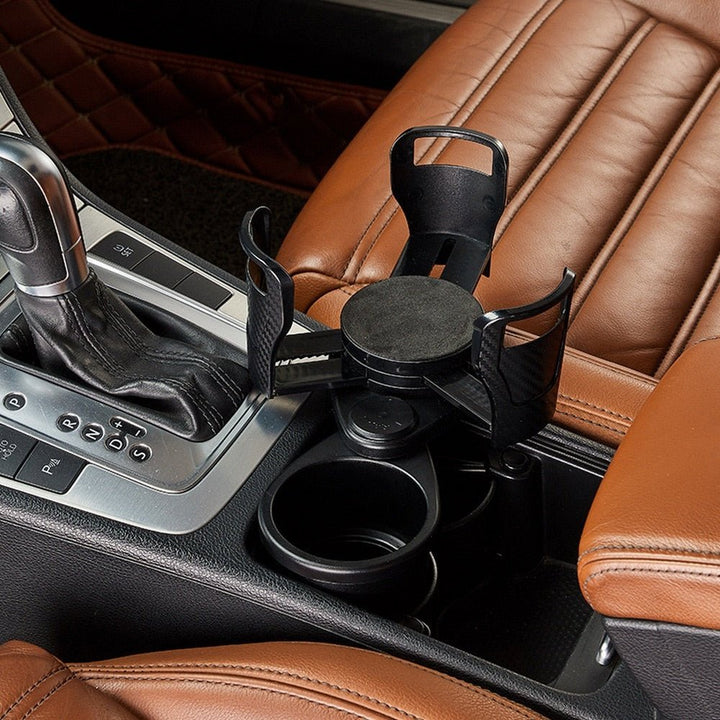 2 In 1 Car Cup Holder | Rotating Arms, Expanding Base
