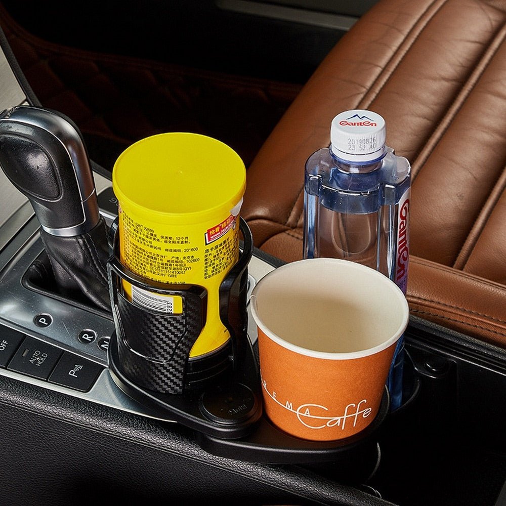 2 In 1 Car Cup Holder | Rotating Arms, Expanding Base