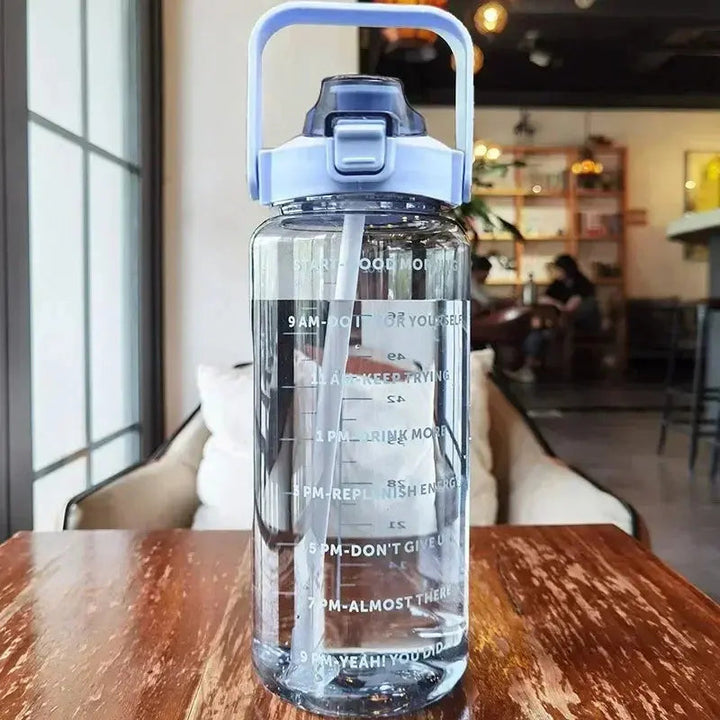 2-Liter Drinking Bottle | Straw With Hourly Time Markings