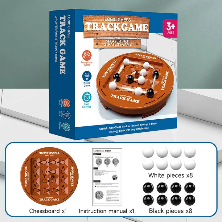 2-Player Marble Strategy Game | Track Game Board for Kids