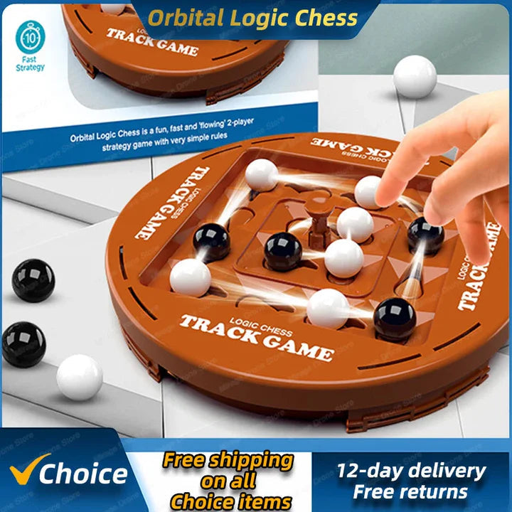 2-Player Marble Strategy Game | Track Game Board for Kids
