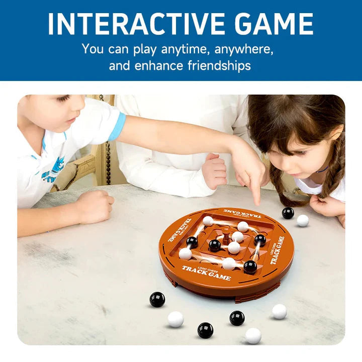 2-Player Marble Strategy Game | Track Game Board for Kids