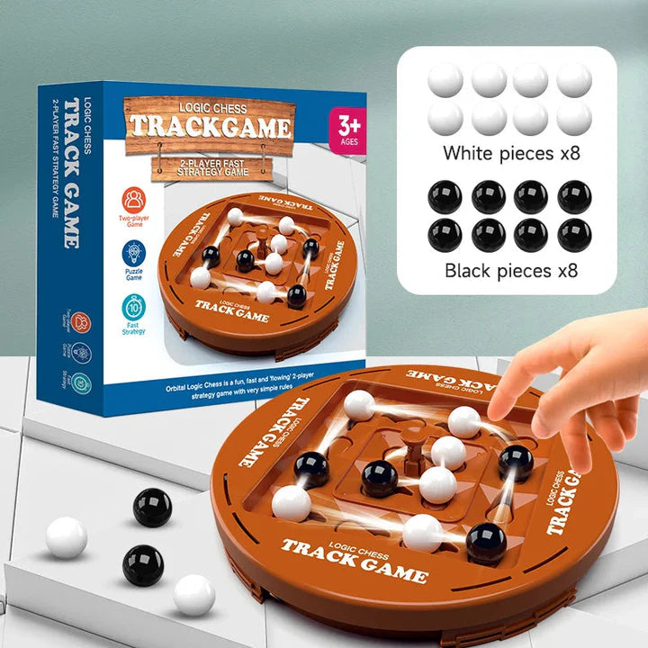 2-Player Marble Strategy Game | Track Game Board for Kids