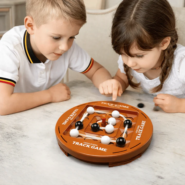 2-Player Marble Strategy Game | Track Game Board for Kids