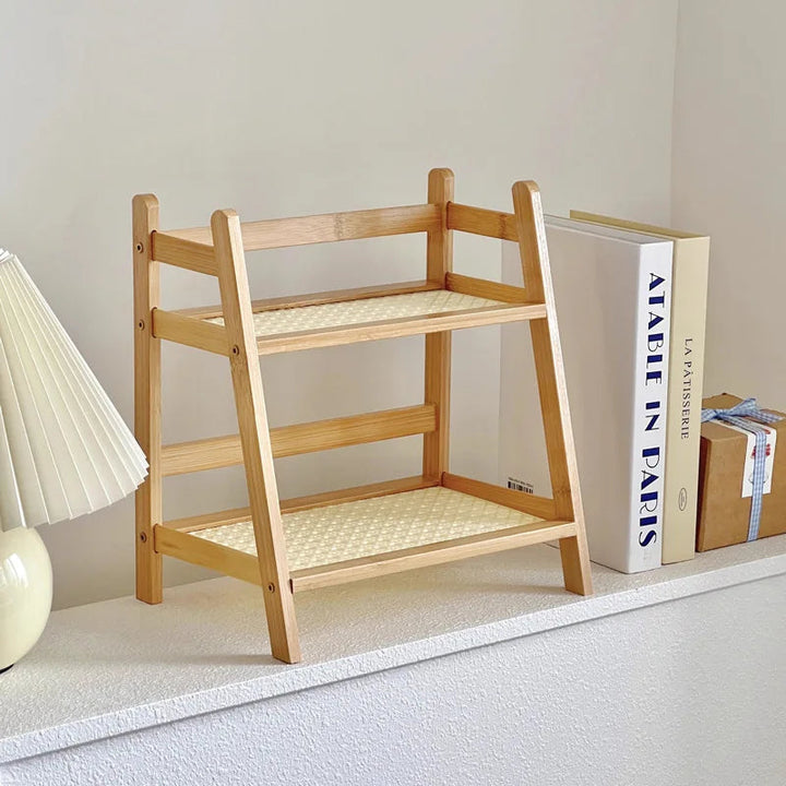 2-Tier Bamboo Kitchen Shelf | Countertop Storage Organiser