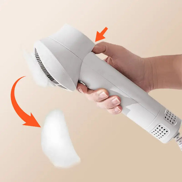 2 in 1 Dog Hair Dryer with Slicker Brush | Adjustable Heat 35-65°C &amp; 4-Speed Airflow | Quiet 55dB Pet Grooming Dryer