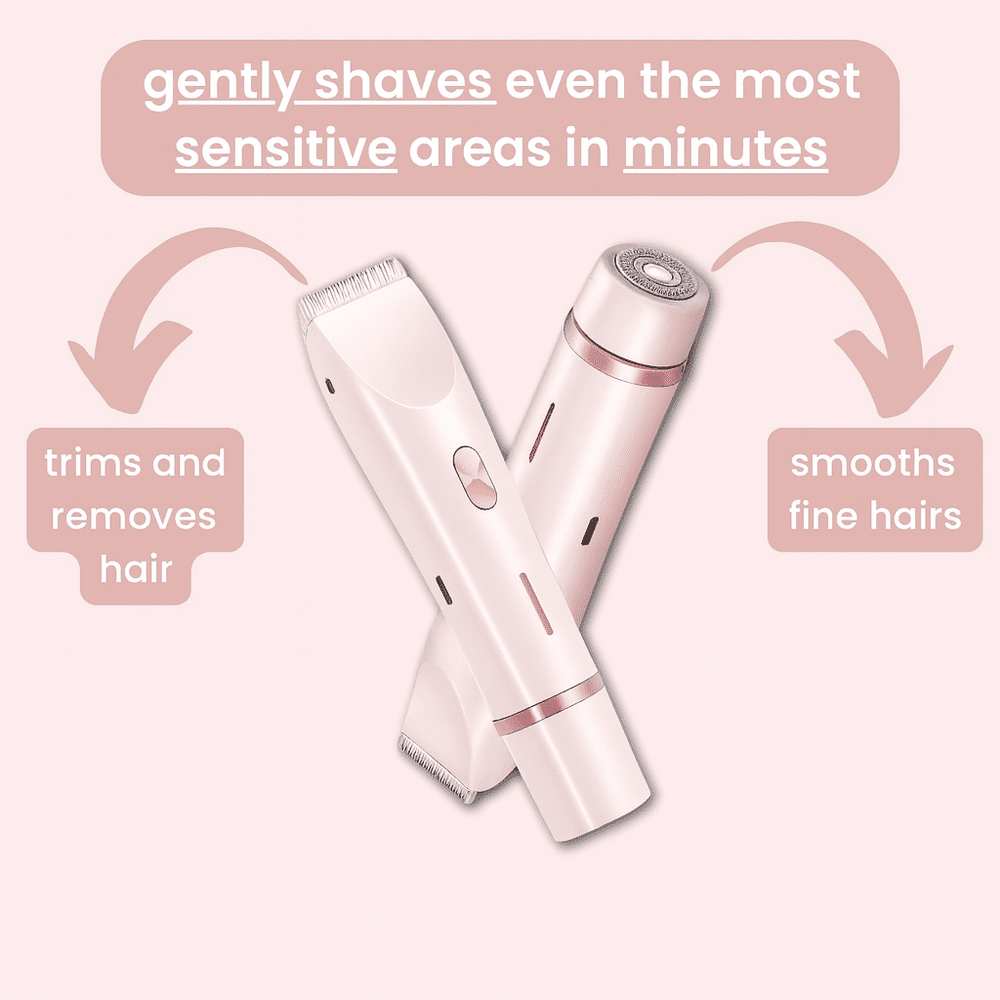 2-in-1 Electric Bikini and Body Trimmer | SilkSlick Waterproof Groomer