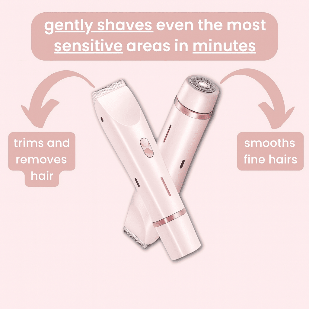 2-in-1 Electric Bikini and Body Trimmer | SilkSlick Waterproof Groomer