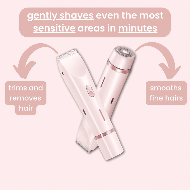2-in-1 Electric Bikini and Body Trimmer | SilkSlick Waterproof Groomer