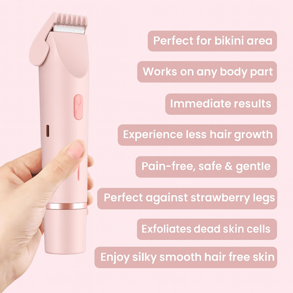 2-in-1 Electric Bikini and Body Trimmer | SilkSlick Waterproof Groomer