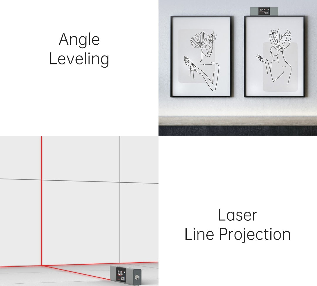 2-in-1 Laser Digital Level Ruler | 360° Self-Levelling, ±1mm Horizontal &amp; Vertical Accuracy | Type-C Rechargeable, IP54 Rated