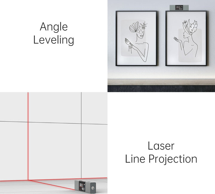 2-in-1 Laser Digital Level Ruler | 360° Self-Levelling, ±1mm Horizontal &amp; Vertical Accuracy | Type-C Rechargeable, IP54 Rated