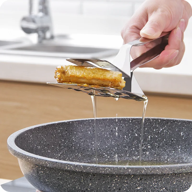 2-in-1 Stainless Steel Turner and Grabber | Grill Spatula Tongs