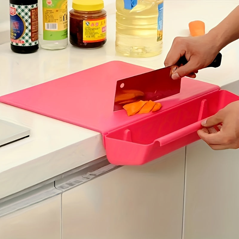 2-in-1 Chopping Board with Storage Box | Portable Kitchen Cutting Board &amp; Food Holder 1