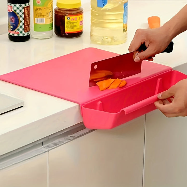 2-in-1 Chopping Board with Storage Box | Portable Kitchen Cutting Board &amp; Food Holder 1