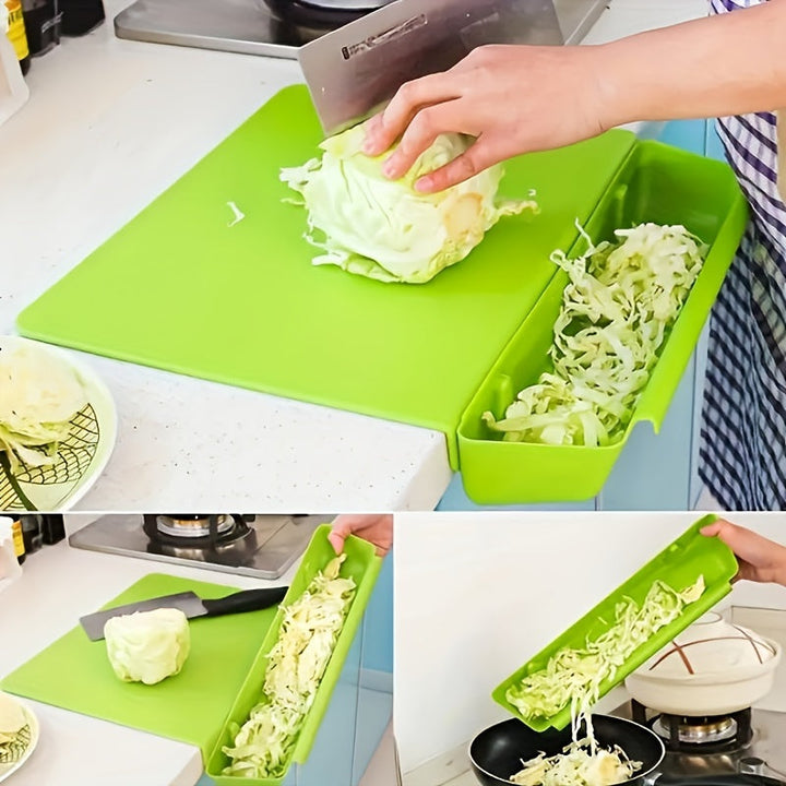 2-in-1 Chopping Board with Storage Box | Portable Kitchen Cutting Board &amp; Food Holder 3