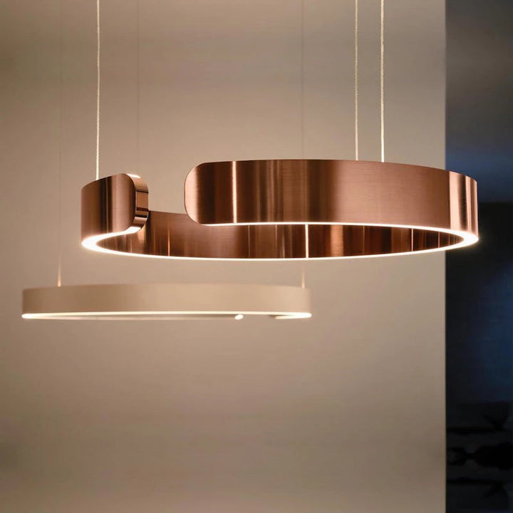 LED Pendant Ceiling Light Metal &amp; Acrylic Dome 40/60/80 cm | Black, Gold, Rose Gold, White | Dimmable, 3 Colour Temperatures 10