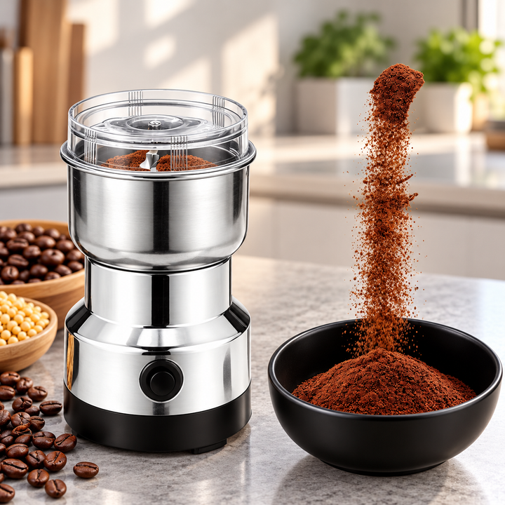 Electric Spice Grinder Stainless Steel Push-Button with Removable Blades 5