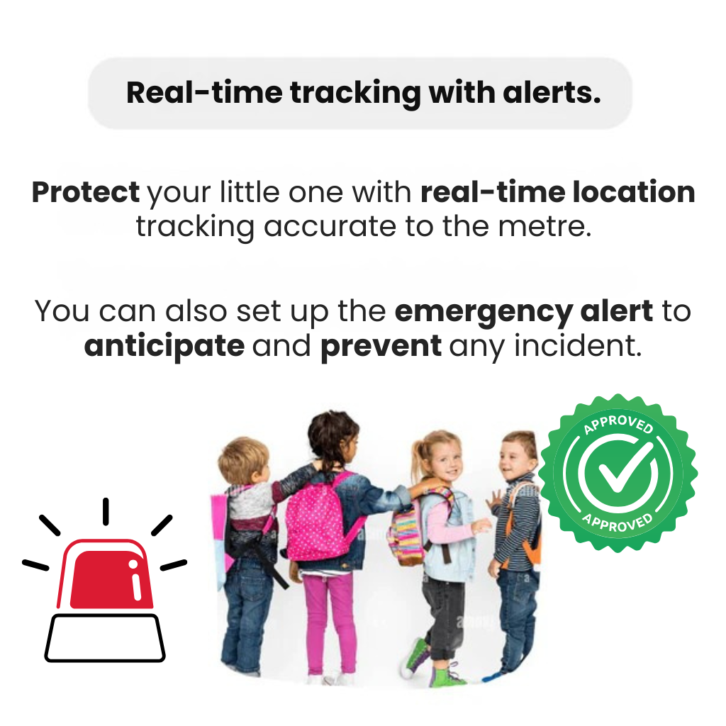 Child GPS Location Tracker | Real-Time Tracking, SOS Alerts &amp; Bluetooth | Waterproof IP67 with 5-Day Battery Life 15