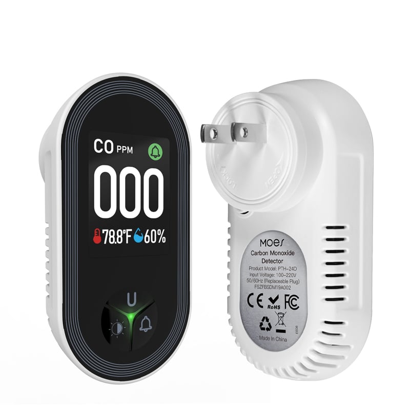 Carbon Monoxide Alarm with Temperature &amp; Humidity Monitor | Combustible Gas Detection | Plug-In, No Batteries Needed 15