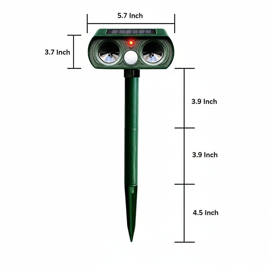 Animal Deterrent Device Solar-Powered | Motion-Sensor Ultrasonic Repellent | Weatherproof Wireless Garden Protection 6