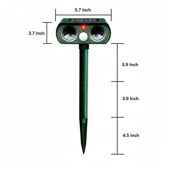 Animal Deterrent Device Solar-Powered | Motion-Sensor Ultrasonic Repellent | Weatherproof Wireless Garden Protection 6