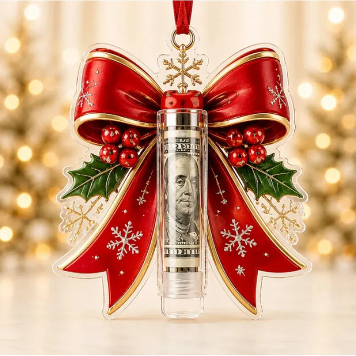 Gift Box Ornament Hanging Christmas Tree Festive with Hidden Compartment 11