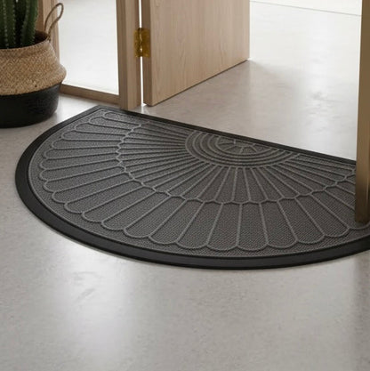 Half-Round Door Mat with Non-Slip Rubber Backing