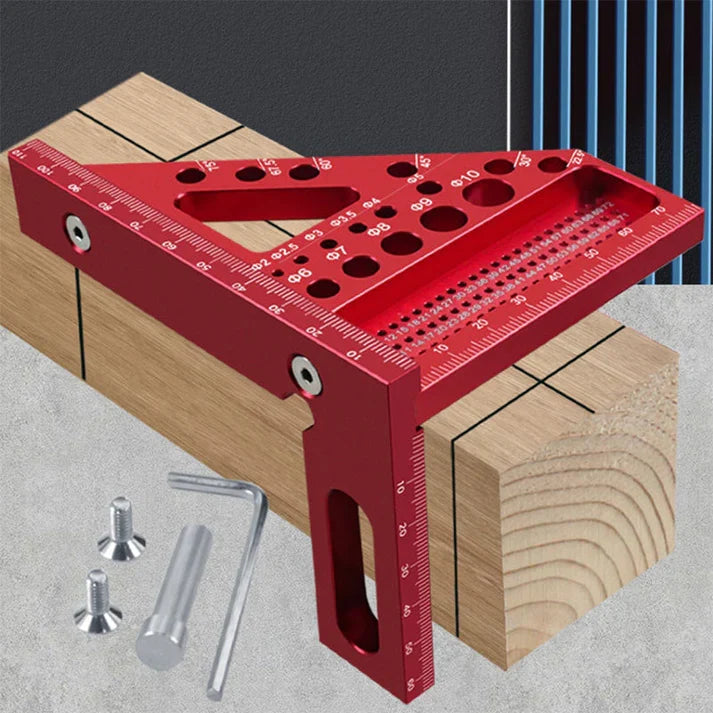 Aluminium Woodworking Square Drill Guide Angle Marking Tool 5