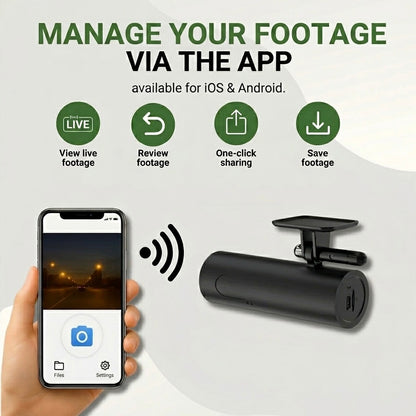 1080P Dash Cam | 170° Wide Angle | Sony Starvis Night Vision | G-Sensor | Voice Alerts | Loop Recording