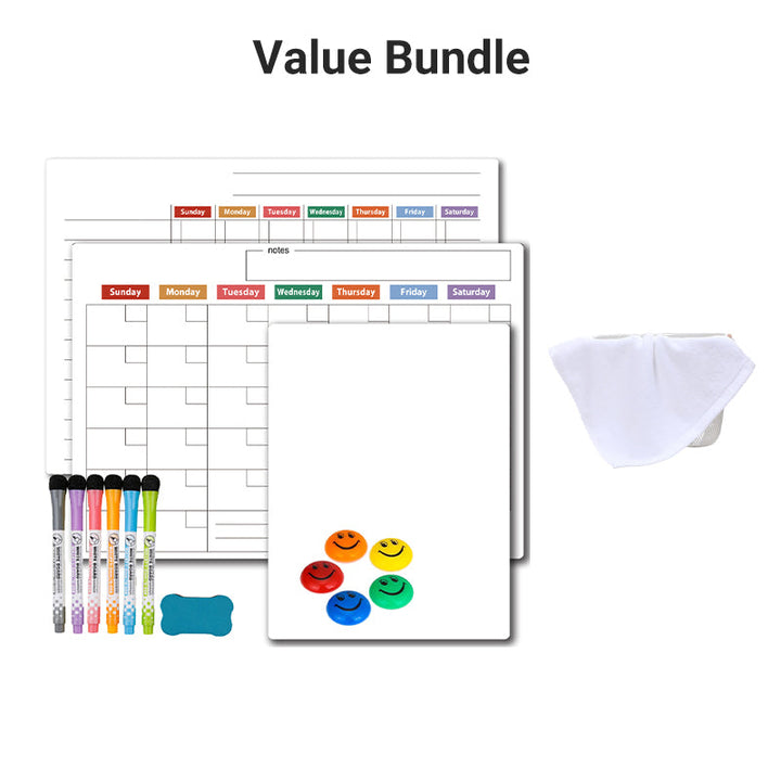 Magnetic Fridge Planner Set Monthly Weekly Boards 6 Neon Markers 13