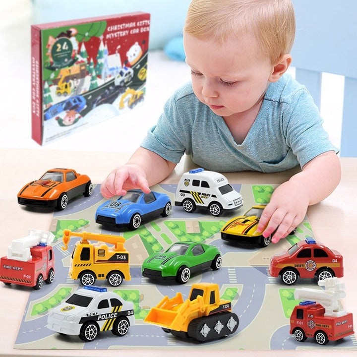 Vehicle Advent Calendar Alloy Construction Rescue Toy with Moving Parts 2