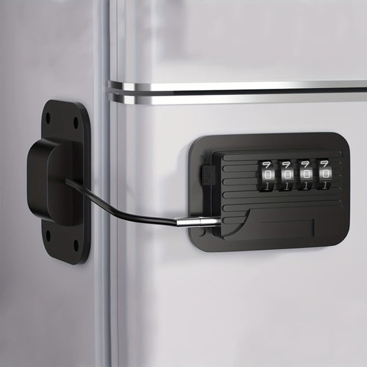 Combination Refrigerator Lock ABS &amp; Steel 68 x 46 mm | Black or White, Adhesive Mount | Child Safety Four-Digit Code 1