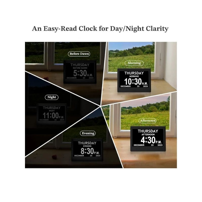 Activity Reminder Clock with Eight Task Icons | Large Adjustable Display, Four Layouts | Tracks Medication, Meals and Exercise 8