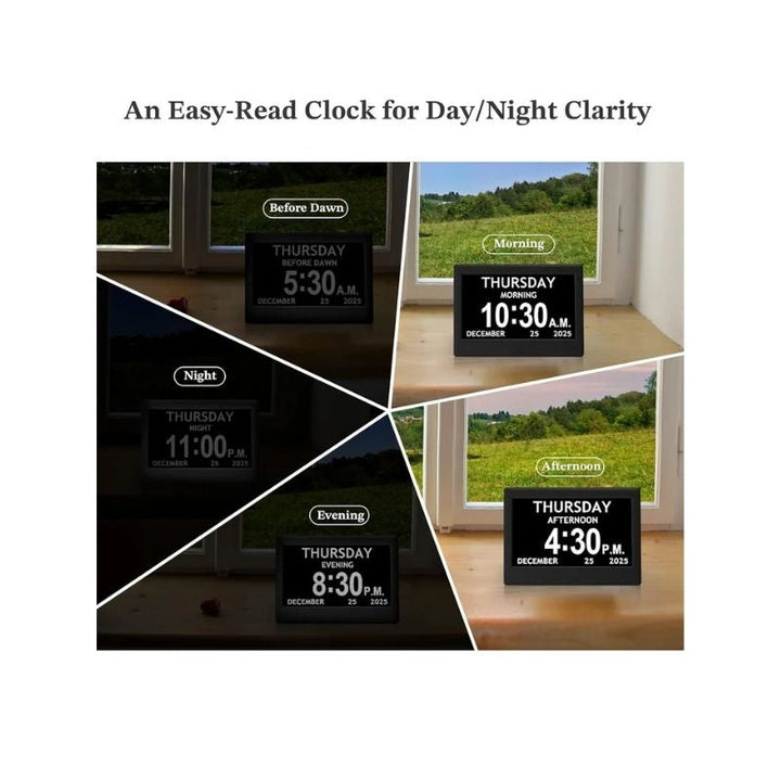 Activity Reminder Clock with Eight Task Icons | Large Adjustable Display, Four Layouts | Tracks Medication, Meals and Exercise 8