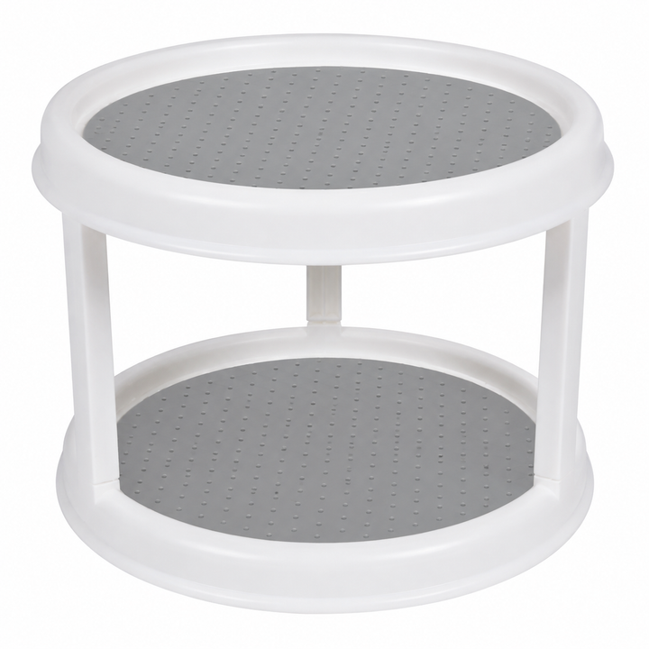 2 Tier Rotating Spice Rack Organizer 360 Degree Kitchen Storage 3