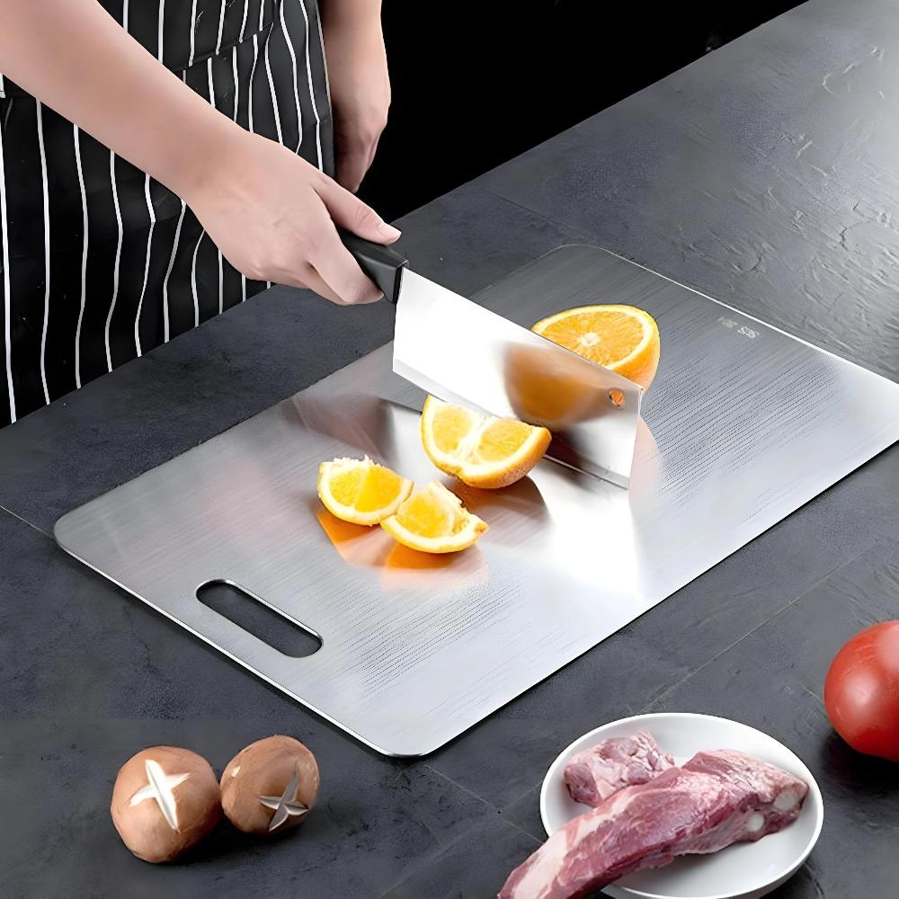 Stainless Steel Chopping Board | Non-Porous, Knife-Friendly, Scratch-Resistant Surface | Resists Stains and Odours 4