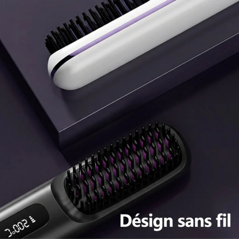 Heated Styling Brush for Short Hair | Ceramic Coating | Fast Styling, Natural Volume & Frizz Control for Easy Daily Use 2