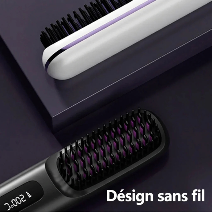 Heated Styling Brush for Short Hair | Ceramic Coating | Fast Styling, Natural Volume &amp; Frizz Control for Easy Daily Use 2