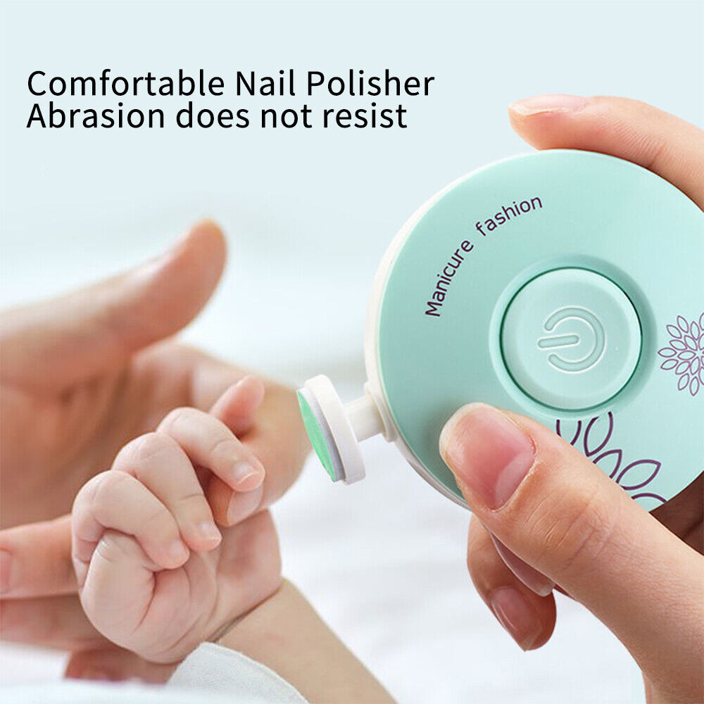 Electric Baby Nail Trimmer | 6 Interchangeable Grinding Heads | Quiet Motor, Adjustable Speed, Battery-Powered 2