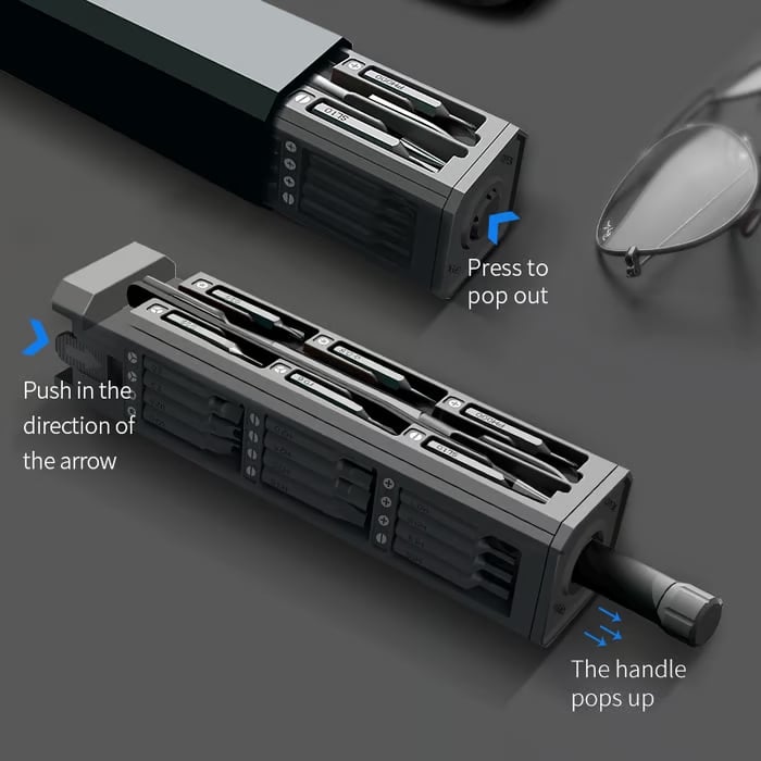 Mini Electric Screwdriver 40-in-1 | Adjustable Torque 0.05-3 Nm, S2 Steel Bits | USB-C Fast Charging, 400 Screws Per Charge 6