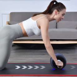 Auto-Rebound Ab Wheel Roller LED Rep Counter Non-Slip Core Trainer 4
