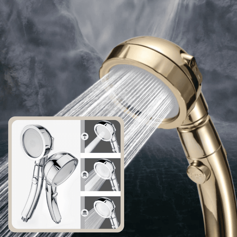 3-in-1 Hand Shower | Chrome Pressure Boost Showerhead