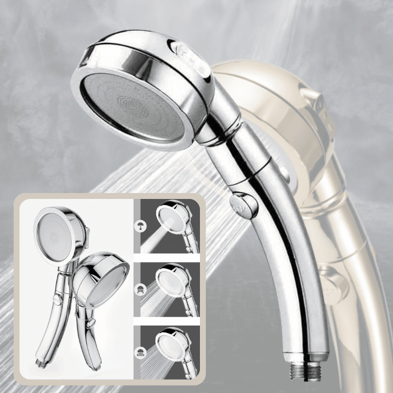 3-in-1 Hand Shower | Chrome Pressure Boost Showerhead