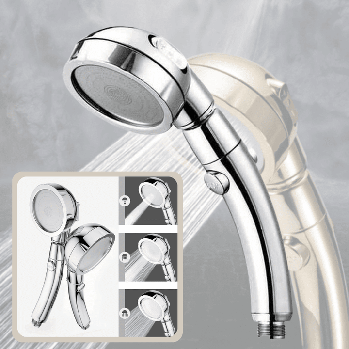 3-in-1 Hand Shower | Chrome Pressure Boost Showerhead