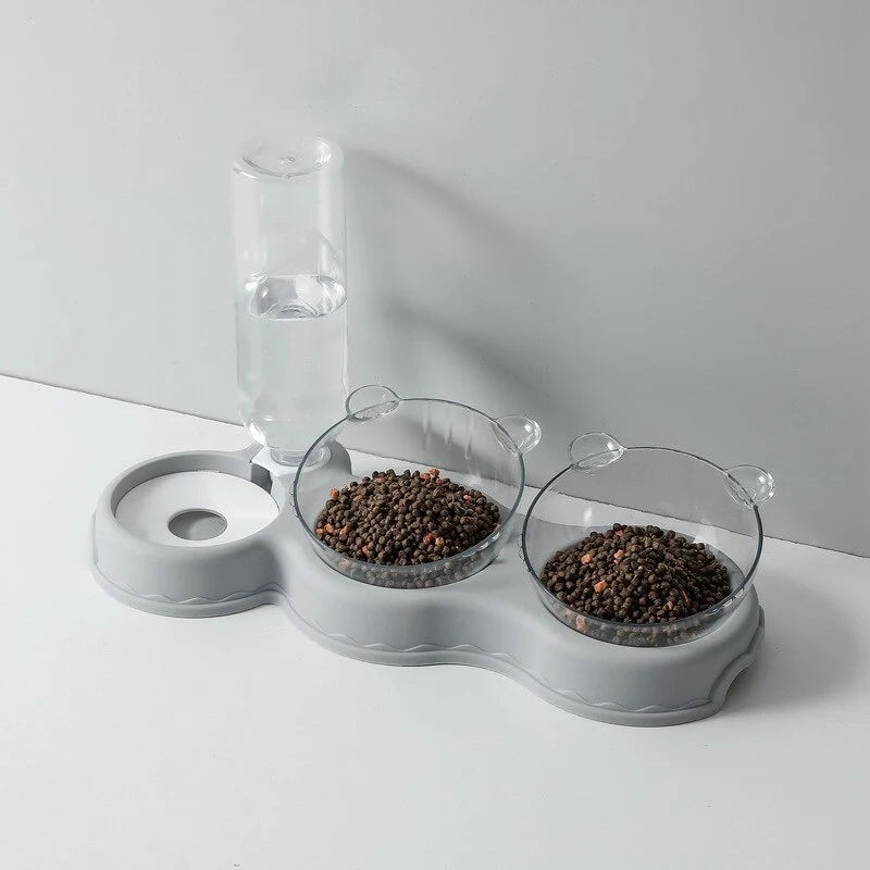 3-in-1 Pet Bowl Set | Automatic Water Dispenser Feeder